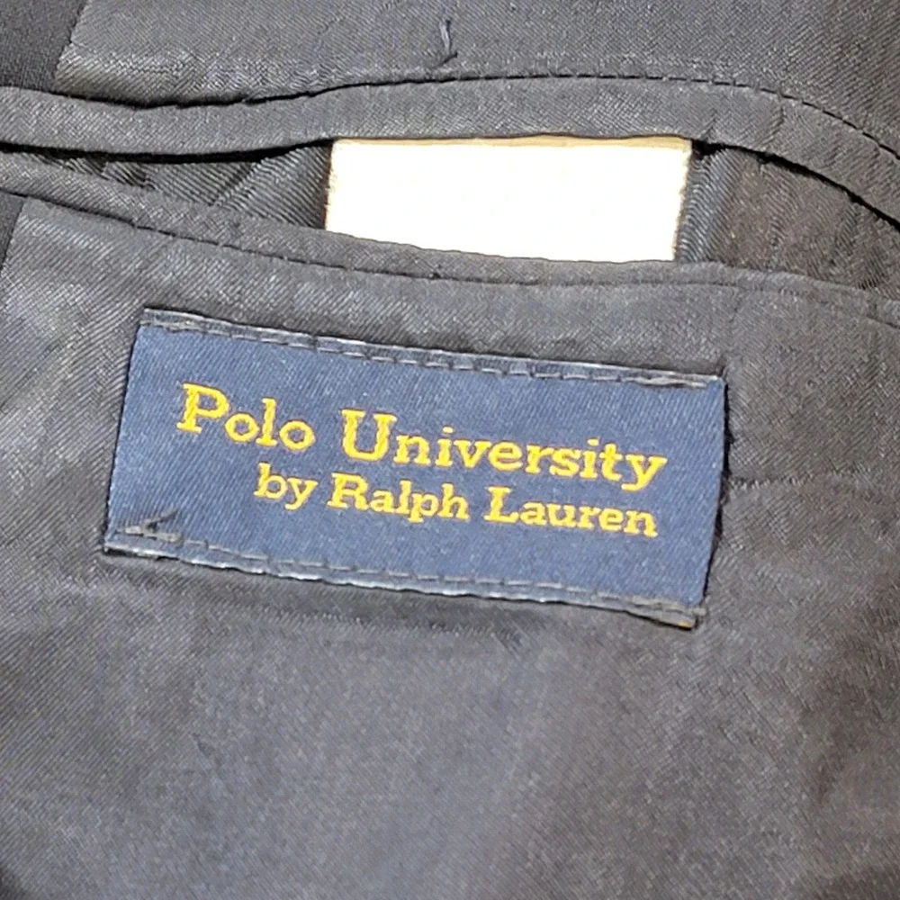 Vintage 90s Polo University Ralph Lauren Blazer Wool Navy Gold Button Men's 44L